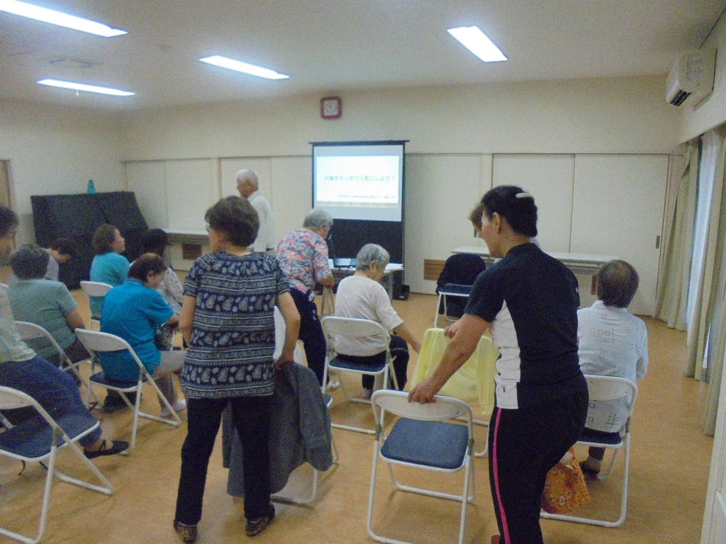 8/23に佐竹台第一集会所にて便秘予防について講座を行いました