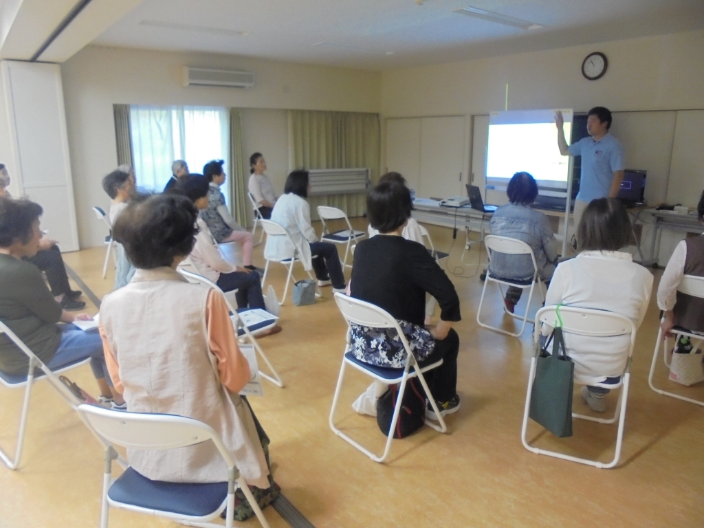 9/28（金）に佐竹台第一集会所にてフレイル・サルコペニアの予防について健康講座を行いました。